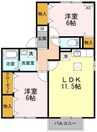 セレーノ・平田 2LDKの間取り
