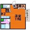 Forest Valley　Ａ棟 1Kの間取り