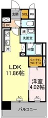 TWIN TOWERS AZUKI 1LDKの間取り