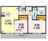 MAILE　B棟 2LDKの間取り