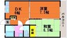 グリーンシティ 2DKの間取り