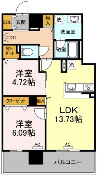 間取図 TWIN TOWERS AZUKI