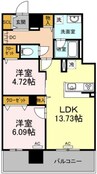 TWIN TOWERS AZUKI 2LDKの間取り