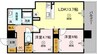 TWIN TOWERS AZUKI 2LDKの間取り