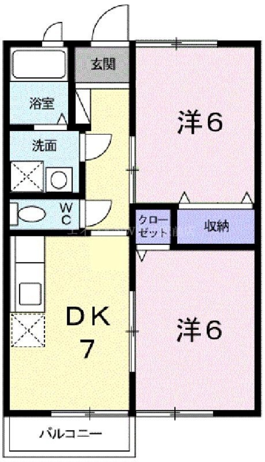 間取図 ニューエルディム小西Ａ