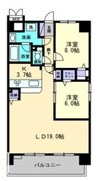 フィール野田公園 2LDKの間取り