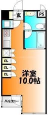 シャインコート岡南町 1Rの間取り