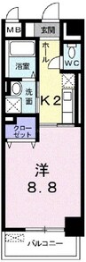 プチラパン 1Kの間取り