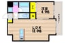 フルリール京町 1LDKの間取り