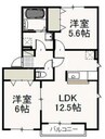 ファミール　Ｂ 2LDKの間取り