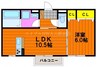 サンハイム青江 1LDKの間取り