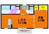 サンハイム青江 1LDKの間取り