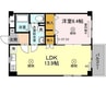 リヴェールima 1LDKの間取り