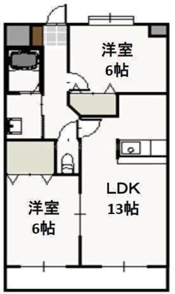 間取図 プレジール奥田