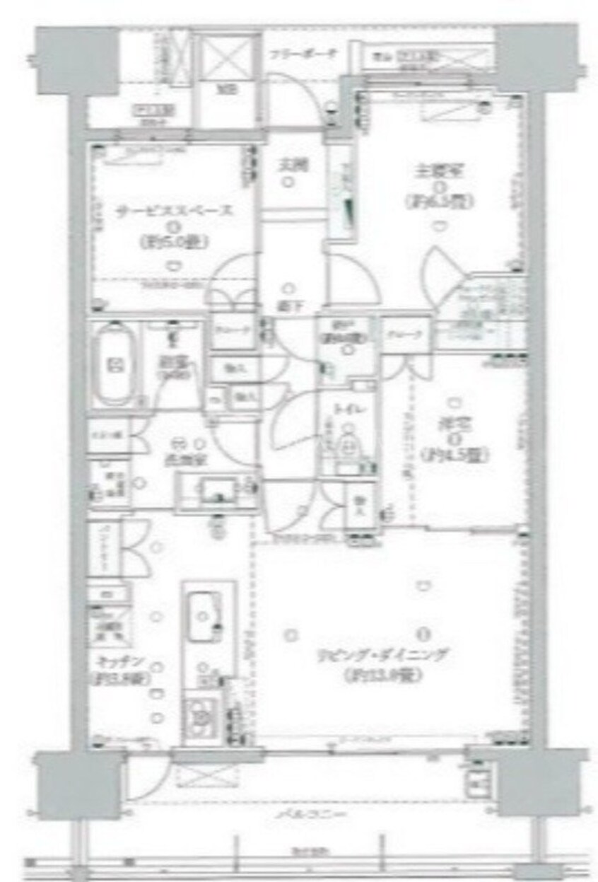 間取図 パークホームズ内山下イーステージ