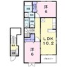 マーガレット 2LDKの間取り
