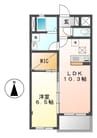 プラッツ・ユーⅤ 1LDKの間取り