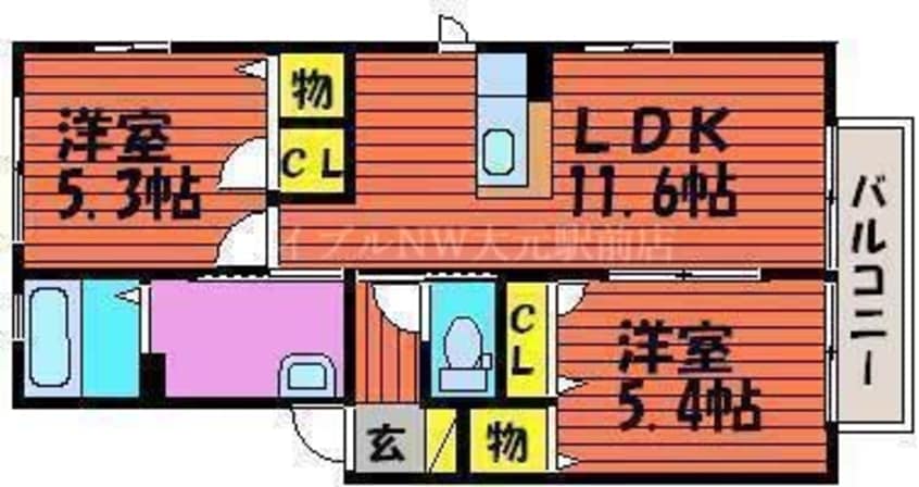 間取図 オレンジコート