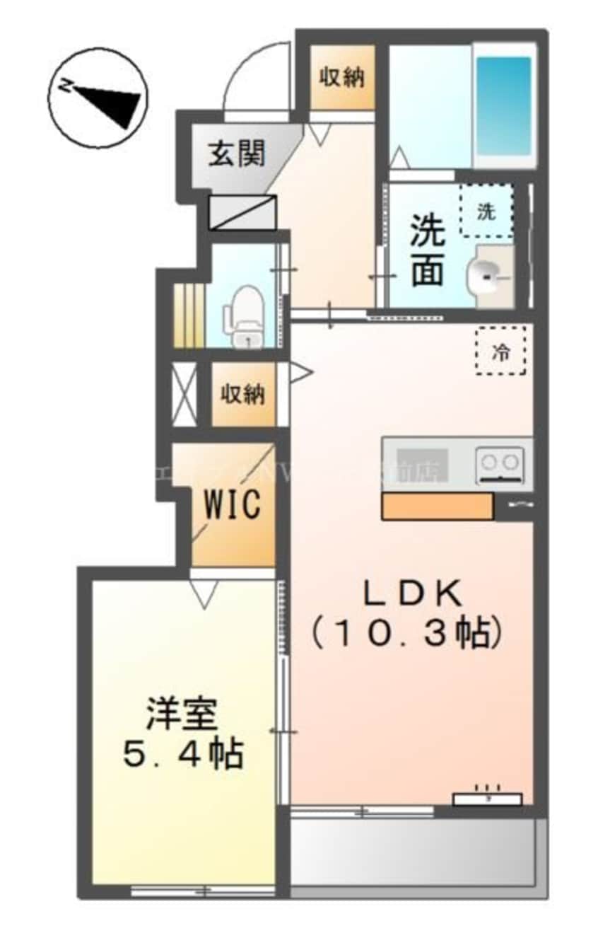間取図 プレステージ　庭瀬