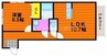 ガスパール 1LDKの間取り