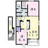 アルバーダ・ＫⅤ 2LDKの間取り