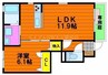 シャーメゾン・フローラ 1LDKの間取り