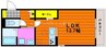 New Oak B棟 1Rの間取り