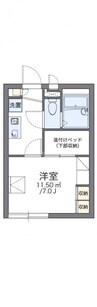 レオパレスルリームⅡ 1Kの間取り