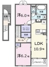 フリーデＡ 2LDKの間取り