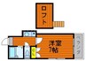 新保第２レジデンス 1Kの間取り