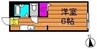 サンクオーレ青江　Ｃ棟 1Kの間取り