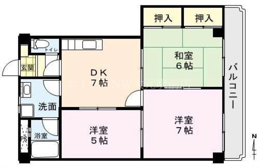 間取図 メゾン緑香園