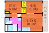 コーポ平福 2LDKの間取り