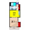 アミティエ７ 1DKの間取り