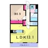 レジデンス・フォンテーヌ 1LDKの間取り