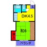鈴木コーポ 1DKの間取り