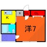 ベルヴェ東和 1Kの間取り