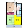 ロイヤルハイム 2DKの間取り
