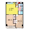 常磐線/亀有駅 徒歩2分 10階 築28年 2LDKの間取り