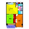 ファインクロス12番館 2LDKの間取り
