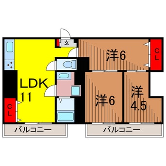 間取図 タウンハイツ亀有2号棟