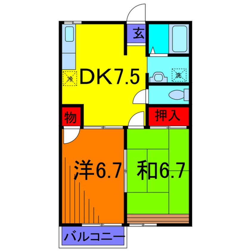 間取図 メイプルＭ