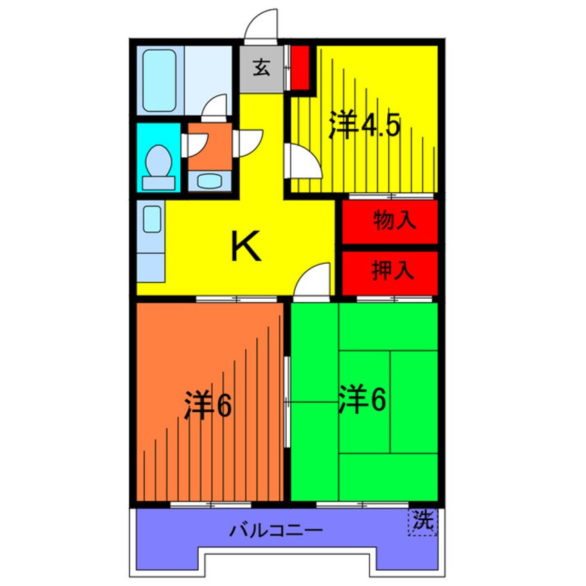 間取図 越ゴールデンフラット