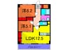 フォーレスト北綾瀬Ⅰ 2LDKの間取り