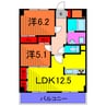 フォーレスト北綾瀬Ⅰ 2LDKの間取り