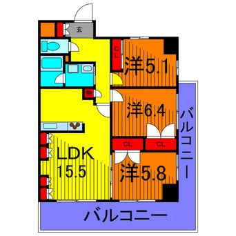 間取図 エスペランス・ＹＡＭＡＤＡ
