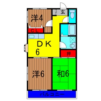 間取図 ラポールお花茶屋
