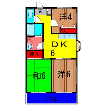 間取図 ラポールお花茶屋