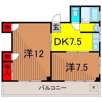 間取図 タウンハイツ亀有1号棟