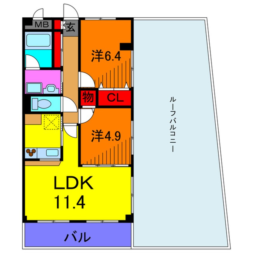 間取図 フォーレスト北綾瀬Ⅱ